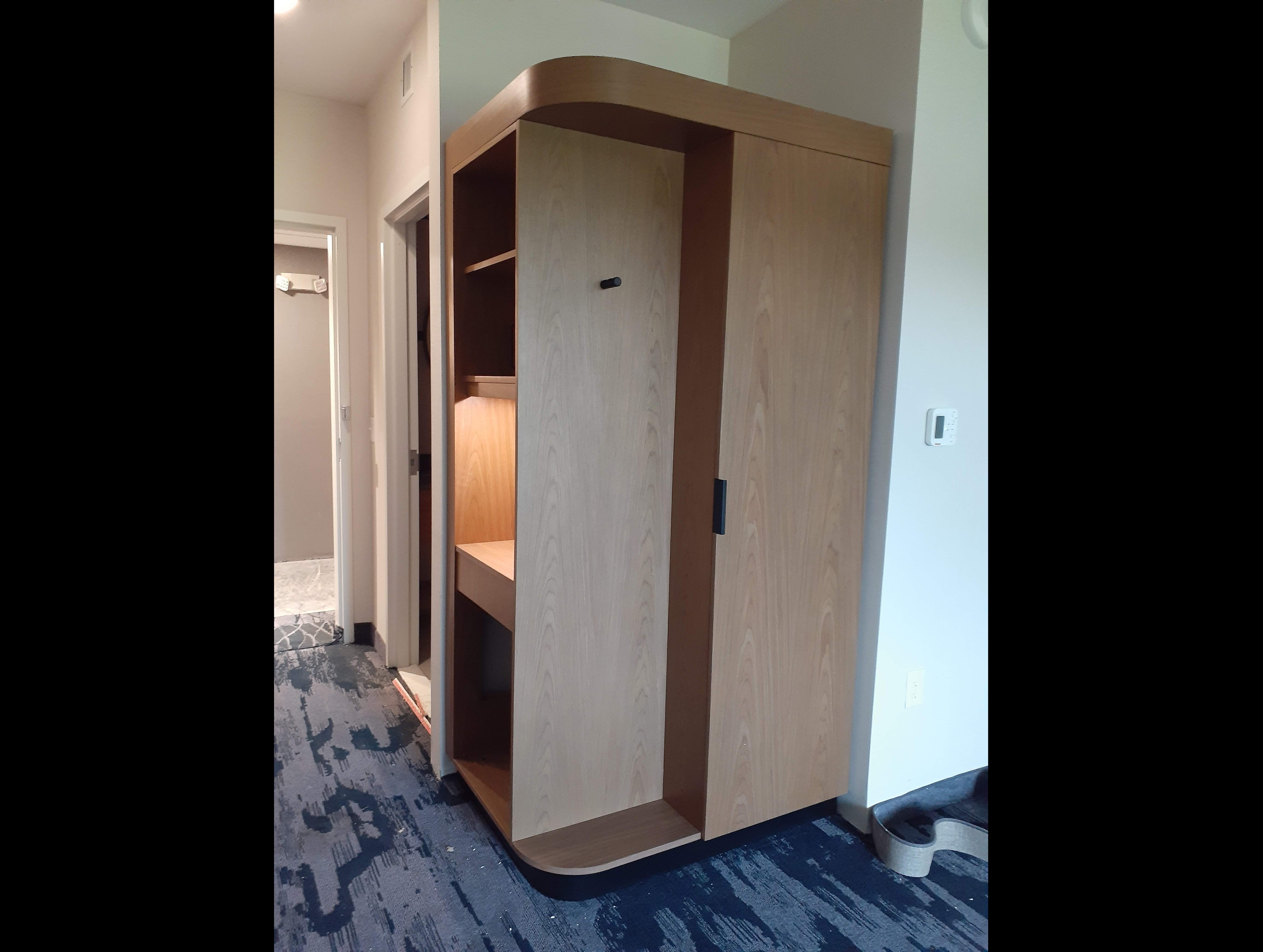 Wardrobe unit placed
